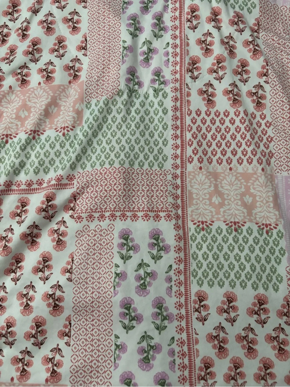 Laura Ashley Pink Patchwork Floral Short Pajama Set